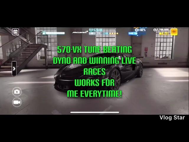 CSR Racing 2 | McLaren 570-VX | TUNE & SHIFT PATTERN | BEATING DYNO | WIN LIVE RACES