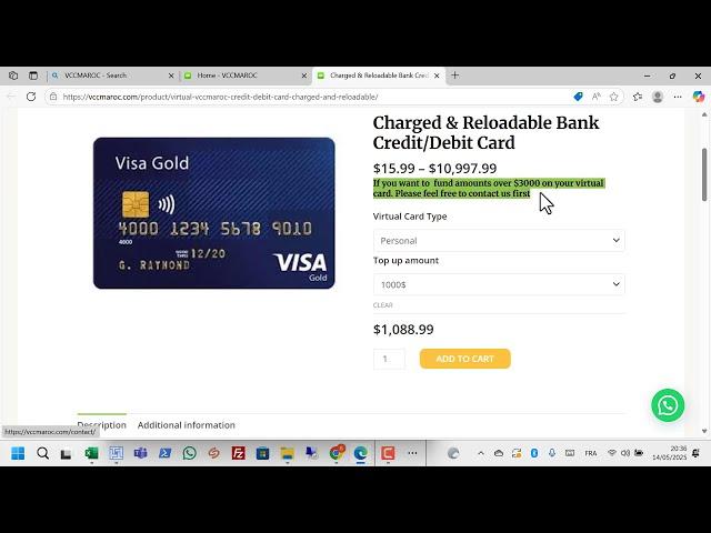 Anonymous Virtual Visa Card for Subscriptions – VCCMAROC