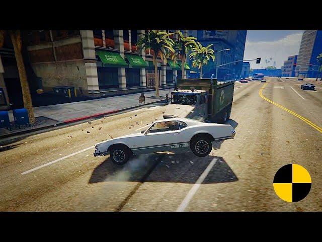 60 Minutes Of GTA 5 Real Cars Crash Test #4