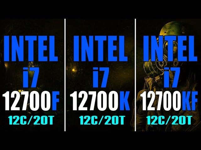 INTEL i7 12700F vs INTEL i7 12700KF INTEL i7 12700K || PC GAMES BENCHMARK TEST ||