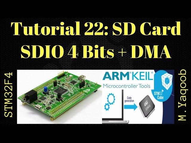 STM32F4 Discovery board - Keil 5 IDE with CubeMX: Tutorial 22 SD Card SDIO 4 Bits + DMA