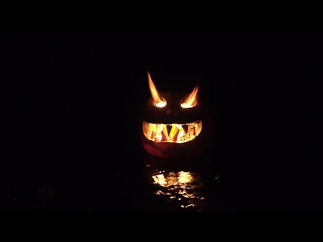 Infernal Flaming Jack-o'-Lantern with Powerful Scary Halloween Sounds