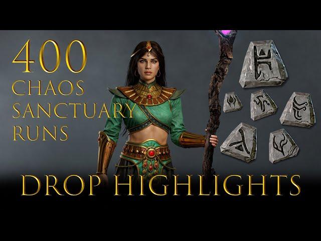 Diablo 2 resurrected - 400 Chaos Sanctuary Runs Lightning sorc ! Drop Highlights [Online]