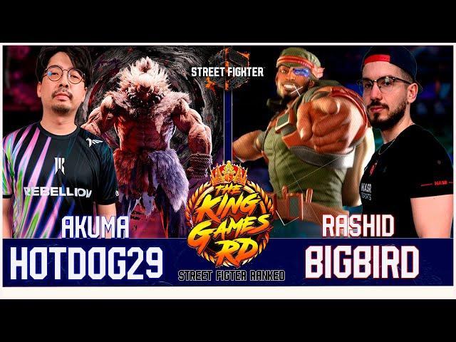 RANKED matches SF6 ▰ hotdog29(AKUMA) VS bigbird (rashid) ▰ High Level Gameplay  streetfighter6