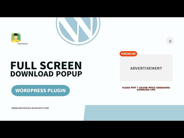 [UPDATED] FULL SCREEN DOWNLOAD POPUP WITH COUNTDOWN TIMER PLUGIN FOR WORDPRESS 