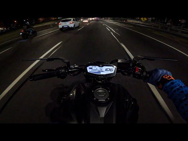 YAMAHA MT07 - NIGHT RIDE - SONIDO PURO - 4K