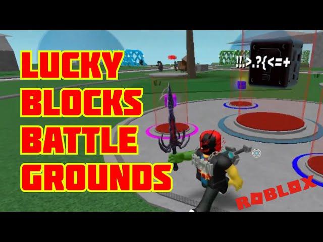 Getting the glitch block in Roblox Lucky Blocks Battlegrounds