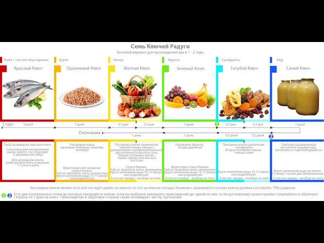 Семь Ключей Радуги - Владимир Пятибрат. Система питания и очистки организма! 2019 год.
