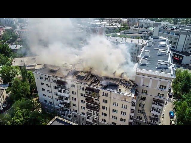 #72. Горит кровля 7 этажного дома. Пожар №3 / The roof of a 7-storey building is on fire. Fire No. 3