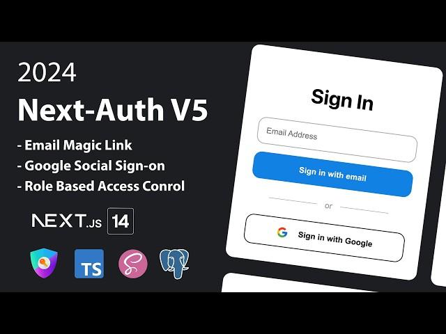 Full Course - How to set up Email Authentication + Google OAuth in Next.js 14