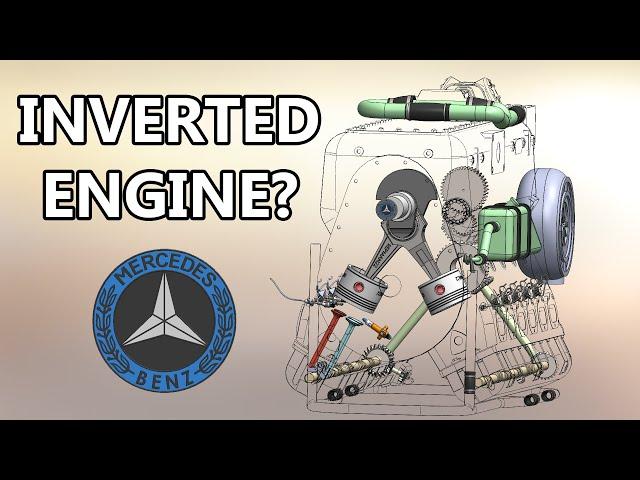 The INVERTED V12  Why!?!?  - 3D animation - DB 600 Engine // Daimler Benz