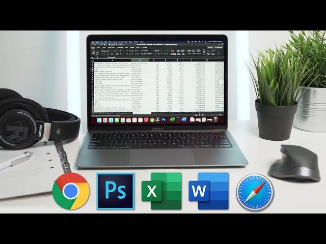 Productivity on the NEW 2020 M1 Mac - Multitasking, Excel, Word, Chrome and more!