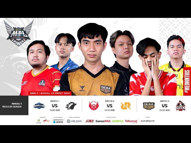  LIVE | MPL ID S13 | Regular Season | Hari 3 Minggu 3