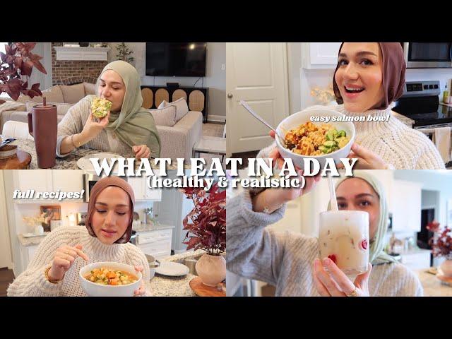 WHAT I EAT IN A DAY (for weight loss!) Healthy & Realistic, Full Recipes