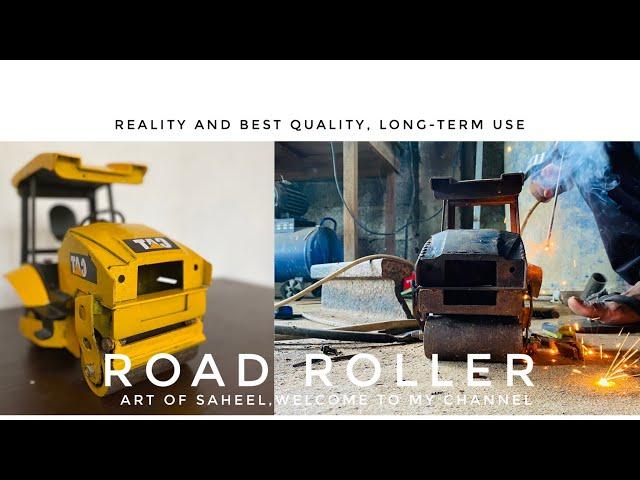 How to make mini road roller @ARTofSAHEEL#roadroller #homemadetoys