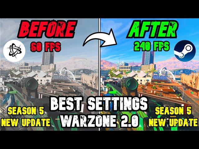 *UPDATED* BEST PC Settings for Warzone 2 SEASON 5! (Optimize FPS & Visibility)
