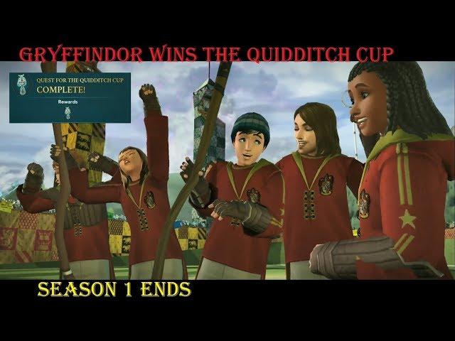 HARRY POTTER HOGWARTS MYSTERY– WINNING THE QUIDDITCH CUP GRYFFINDOR, END OF SEASON 1 OF QUIDDITCH