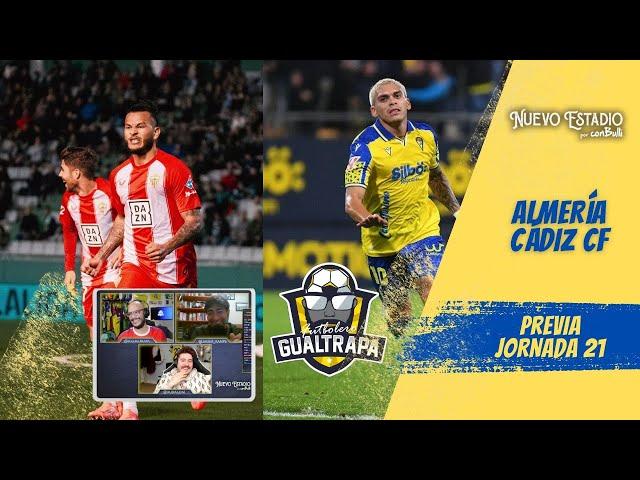 ALMERÍA vs CADIZ – JORNADA 21 – LALIGA HYPERMOTION - PREVIA