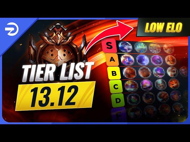 PATCH 13.12 TIER LIST (Low Elo) - League of Legends Season 13