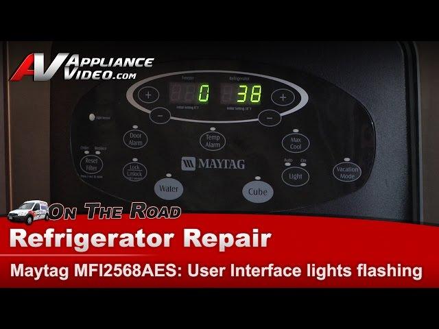 Maytag Refrigerator Repair - Control Panel Lights Flashing - High Voltage Board