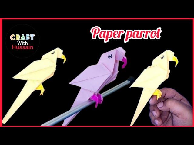 Origami Paper Parrot | Paper Birds | Easy paper Parrot | Craft with Hussain