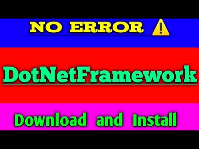 How to Fix Net Framework Initialization Error in Windows | Quick & Easy Method