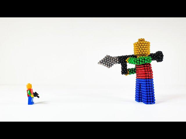 Lego VS Magnetic balls (Stop motion)