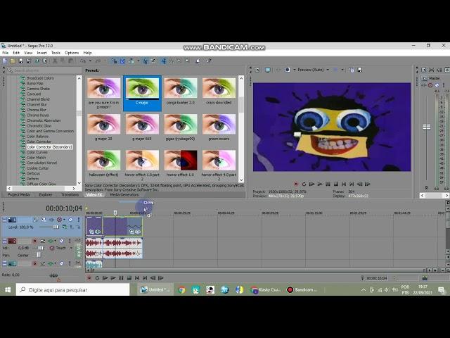 How to make CenterFXshroom's center effects in Sony Vegas