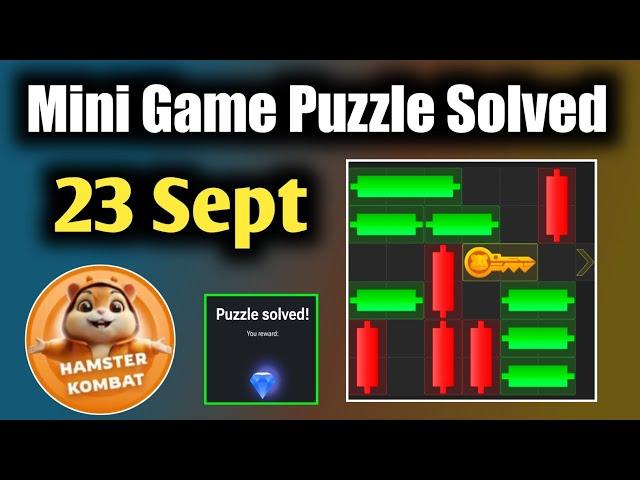 23 September Mini Game Puzzle Solved Hamster Kombat |How to Solve Mini Game Puzzle In Hamster Kombat