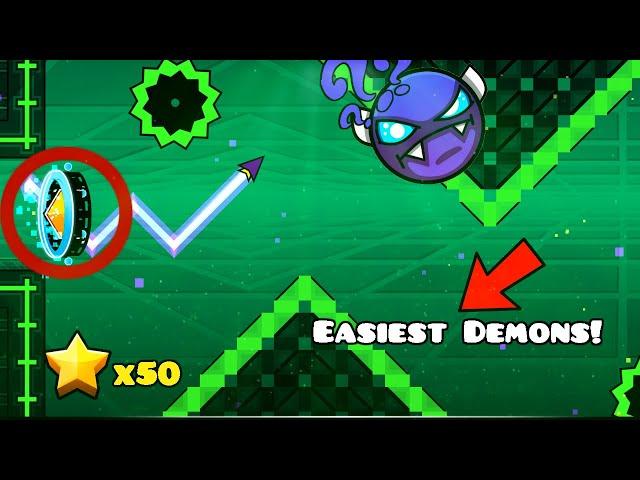 TOP 5 EASIEST NINE CIRCLES DEMONS (2024) | Geometry Dash