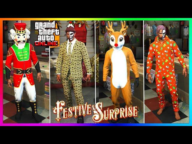 ALL NEW Christmas Clothing, OUTFITS, Hats, ACCESSORIES, Clothes GTA 5 DLC 2024 (GTA Online Update)