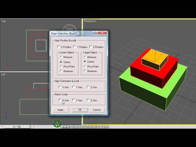 3D Studio Max - Tutorial - How to align objects