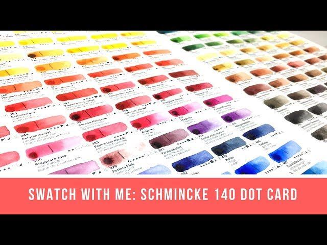 Swatch with Me: All the Schmincke! | Schmincke Horadam 140-Color Dot Card