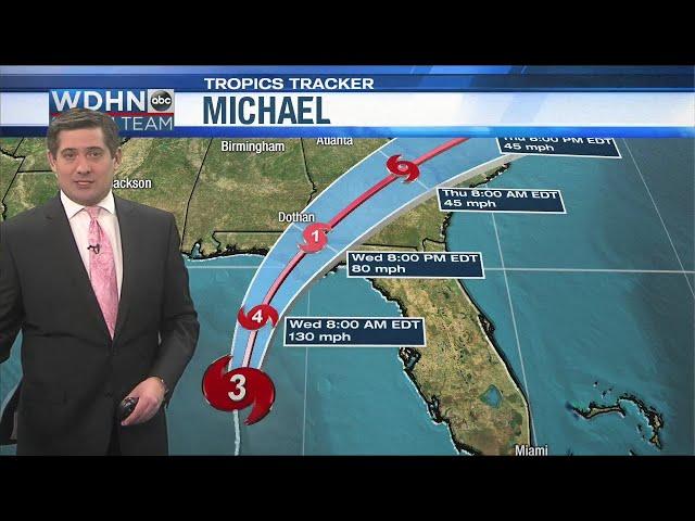 WDHN Storm Team: 10 PM Michael update