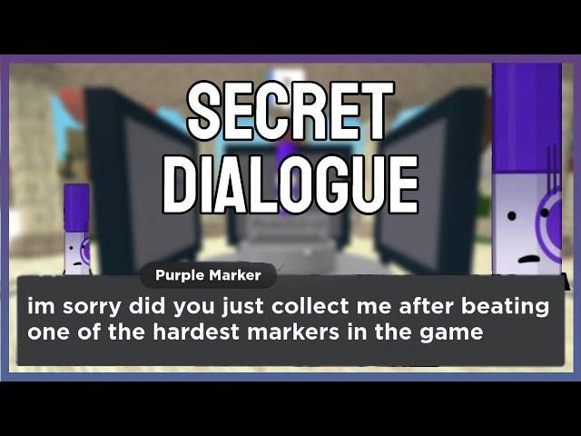 How to Unlock Purple Marker's SECRET Dialogue |ROBLOX FIND THE MARKERS