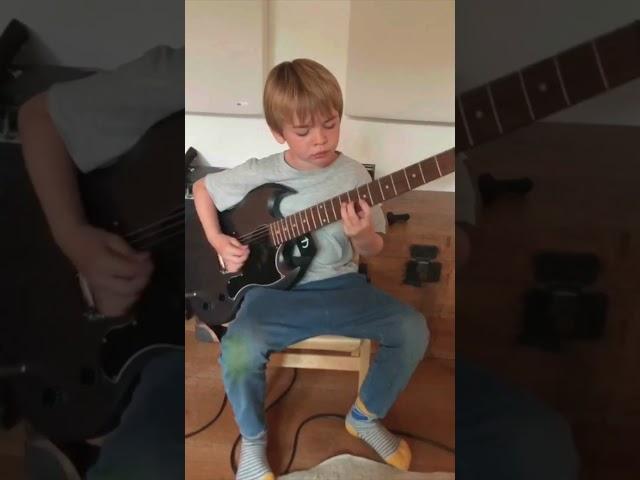 6 year old Jake playing  'Hotel California' classic solo   #guitar #guitarist #solo  #jake