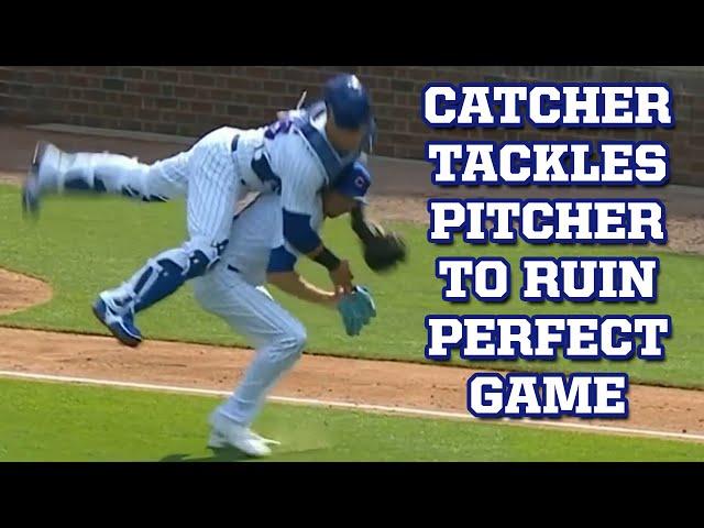 Smyly lost his perfect game when his catcher tackled him, a breakdown