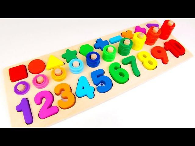 Learn Numbers and Shapes in Hindi & English | Best Educational Video for Toddlers