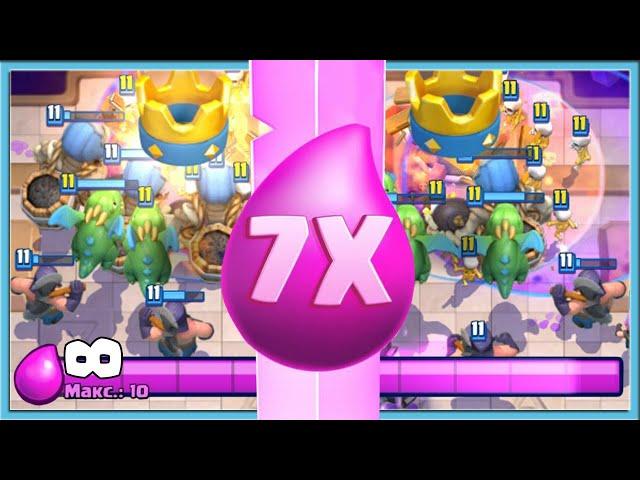  SPEED RUN IN 7X ELIXIR! / Clash Royale