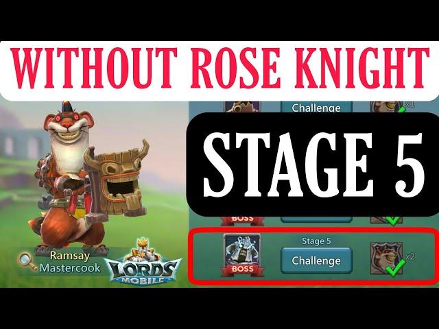 Lords Mobile Limited challenge Crazy chef stage 5 Without Rose Knight|LordsMobile Mastercook stage 5