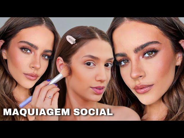 MAQUIAGEM SOCIAL *FÁCIL* PARA TRABALHO E EVENTO | MAKE PARA USAR TODOS OS DIAS!!!