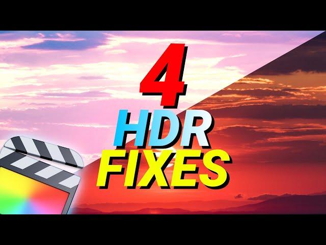 4 Ways To FIX HDR Content In Final Cut Pro