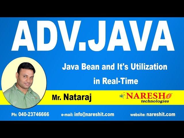 Java Bean and It's Utilization in Real-Time | Advanced Java Tutorial |  Mr.Nataraj