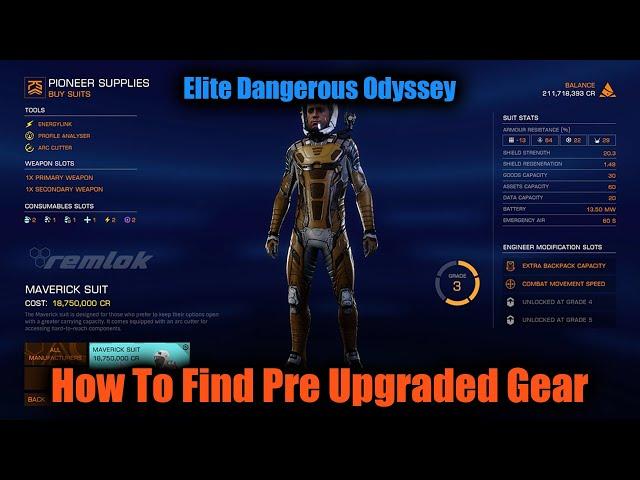 Elite Dangerous Odyssey:  How To Find The Rare Pre-Upgraded Gear