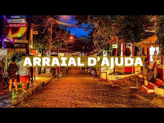 Assim é a noite em Arraial D'ajuda / BA. Caminhando na Rua Mucugê!