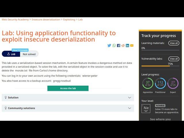 Web Security Academy | Insecure Deserialization | 3 - Using Application Functionality To Exploit