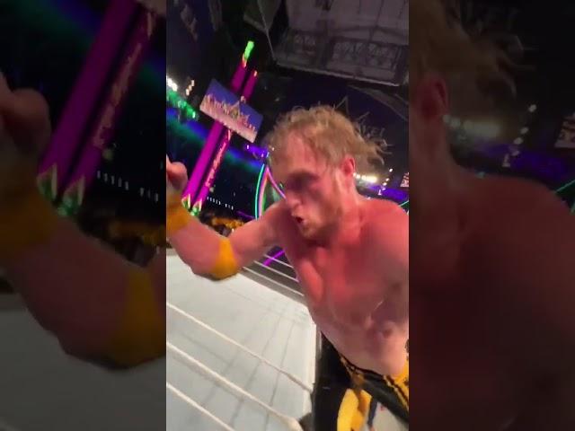 Logan Paul hit Roman Reigns with the selfie video!  #WWE #WWECrownJewel #LoganPaul #RomanReigns