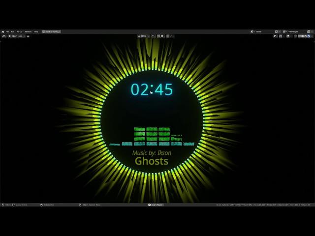 Music Player Visualizer test (Blender 2.8)