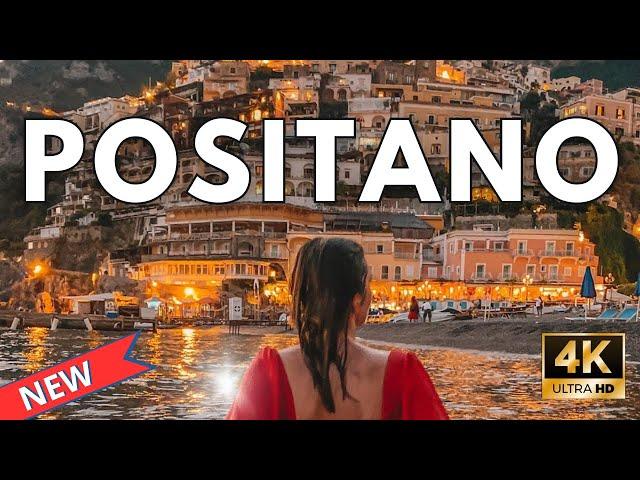 [4K]  POSITANO Italy (Amalfi Coast) WALKING TOUR WITH SUBTITLES (Story) DRONE August 2023