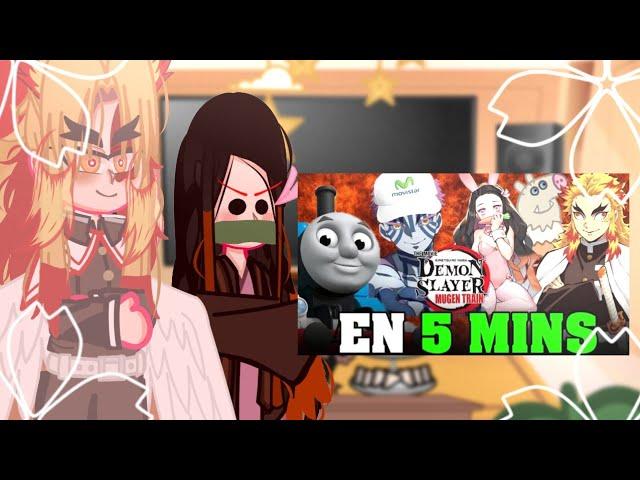 •°Mugen train elenco principal°• /// reaccionan a el resumen de la película de [kny] /// 